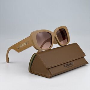 NEW Burberry BE4410 399013 Beige Pink Gradient Brown Square Women Sunglasses